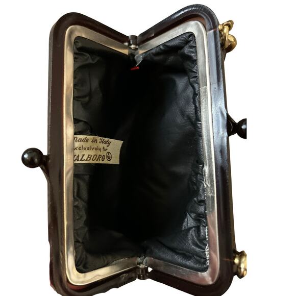 Vintage Walborg Suede Evening Bag – Grey Suede, Tortoise Lucite Frame & Chain - Picture 3 of 6